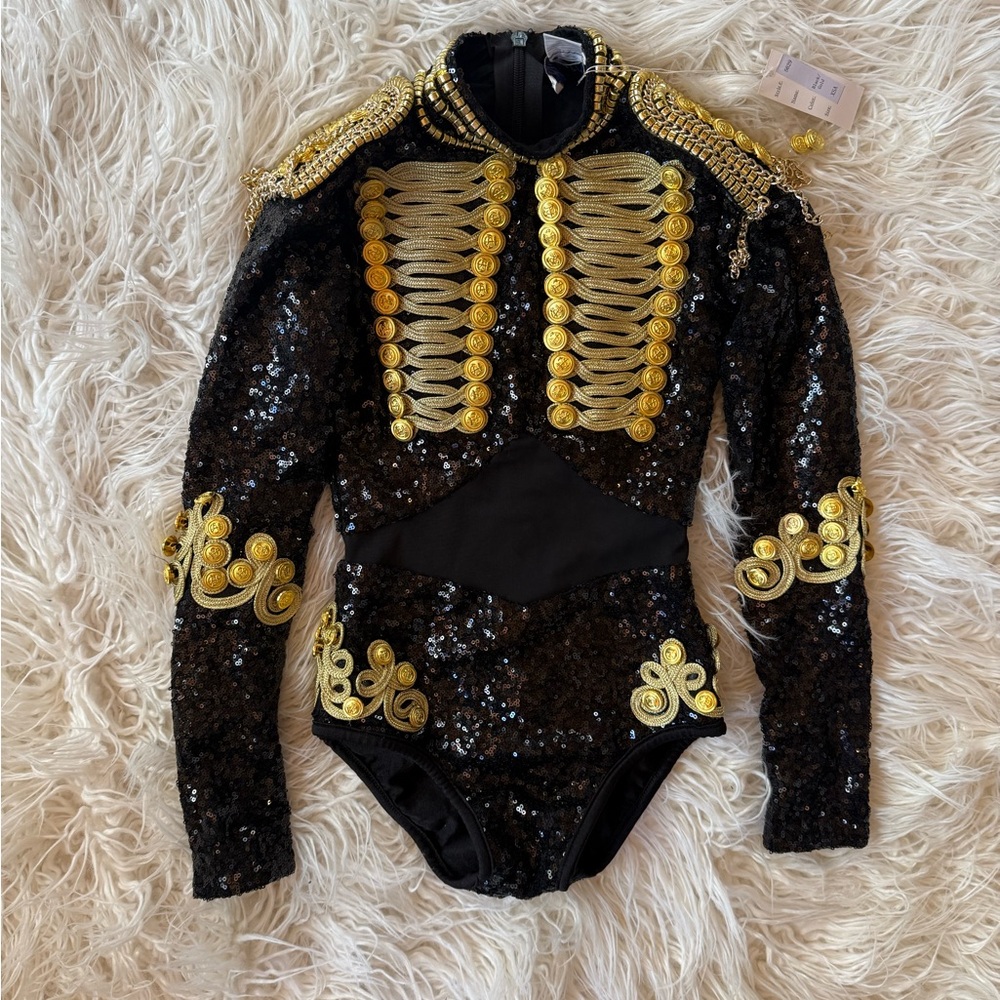 BNWT Glamour Gold Coin Embellished Costume